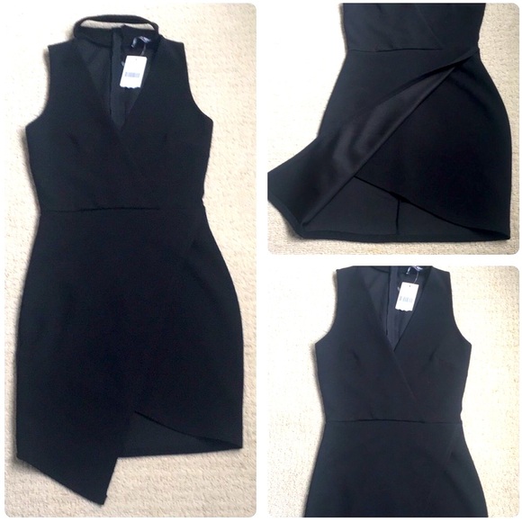 Elegent  Asymmetrical Choker Neck Dress - Picture 3 of 17